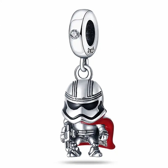 NWOT Star Wars The Last Jedi Captain Phasma Dangle Charm Sterling Silver 925 - Picture 1 of 9